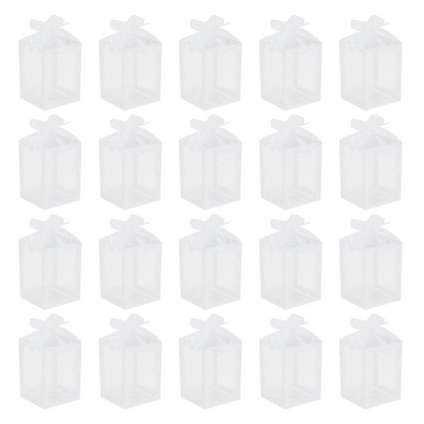 

50pcs unique candy boxes gift packaging present storage cases (white) wrap