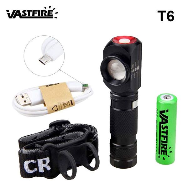 

headlamp 3 mode usb charging headlight cycling lanterna zoomable head torch camping fishing 18650 battery headlamps