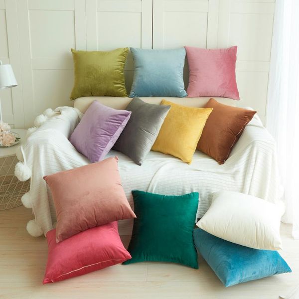 

velvet pillow sofa waist throw cushion cover pillowcase decorative bed home decoration cushion#08 cushion/decorative