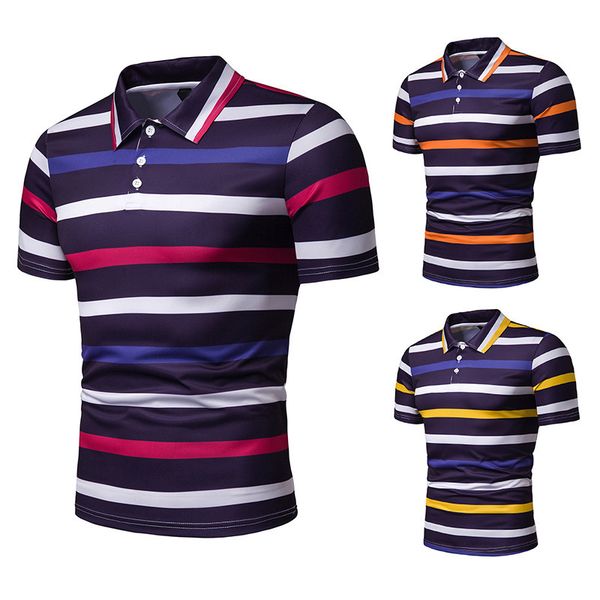 

men's polo shirt 2021 summer short sleeve t- casual lapel, White;black