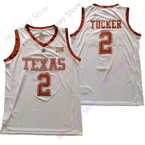 

2022 new ncaa texas longhorns basketball jersey 2 tucker college white size youth adult, Black;red