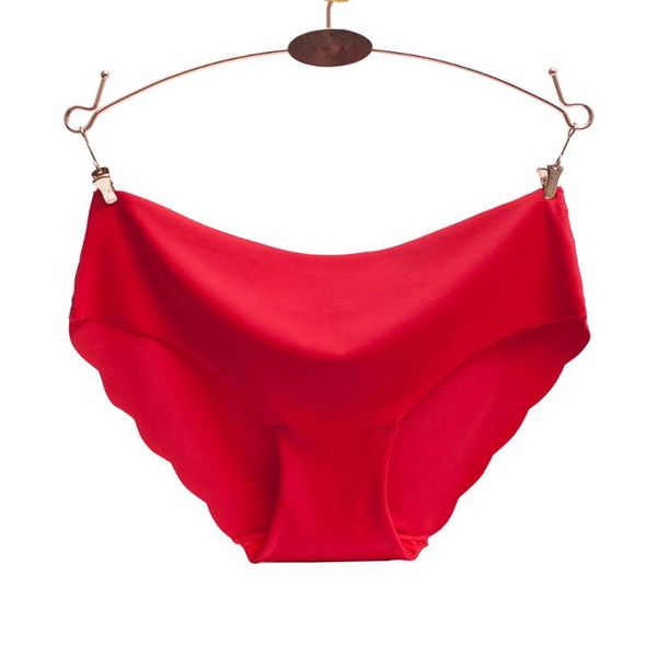 

women's panties 10pcs wholesale seamless women underwear ruffles solid soft briefs one-piece ladies intimates lingerie red blue, Black;pink