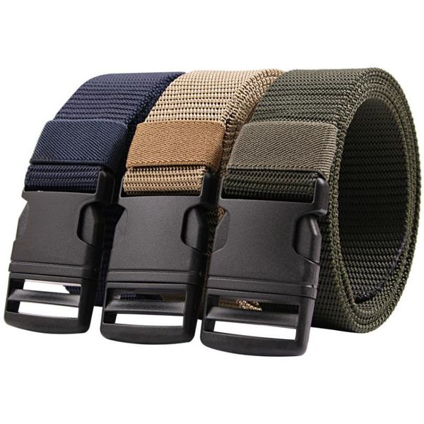 

casual nylon belt solid color outdoor sports buckle quick-drying non-metal hypoallergenic tactical waistband 6 belts, Black;brown