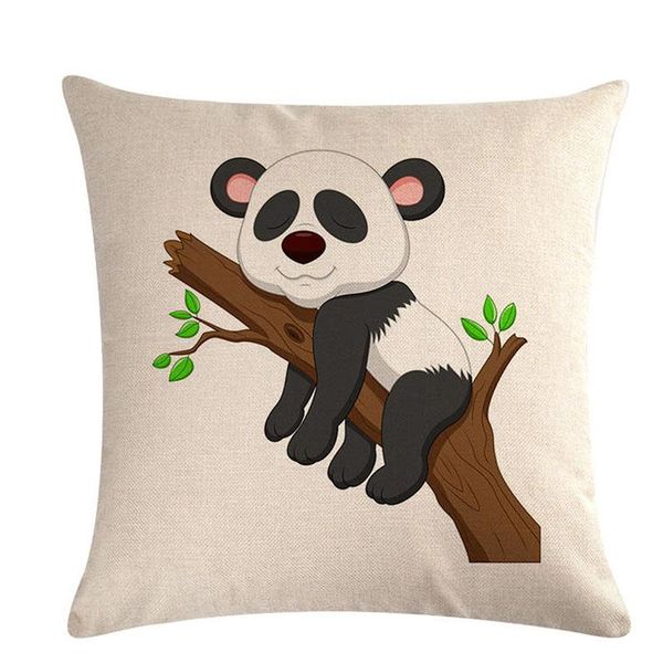 

cushion/decorative pillow cartoon panda cute cushion cover print throw sofa case home easter decor flax pillowcase 45*45cm