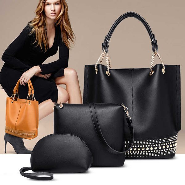 

autumn and winter mother bag women's three piece set hand msenger bag trend