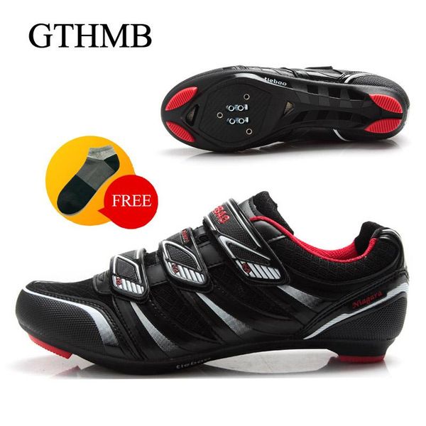 

cycling footwear gthmb professional zapatillas ciclismo carretera hombre shoes sapato outdoor self-locking sneakers man, Black