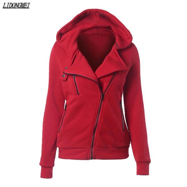 

zip up jacket fashion hoodie sweatshirt ladies long sleeve zipper coat harajuku women's hoodies & sweatshirts, Black