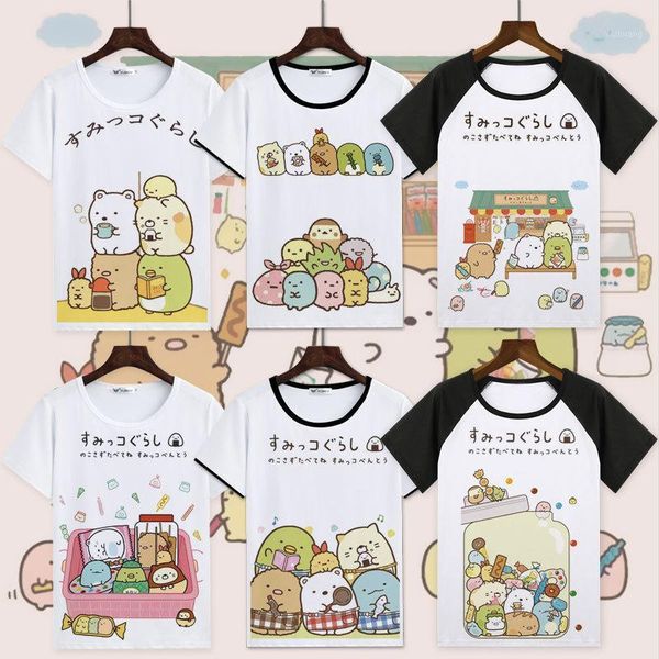 

women's t-shirt 1pcs sumikko gurashi 3style fashion anime tshirts casual shirt short sleeve summer cartoon tshirt birthday gifts, White