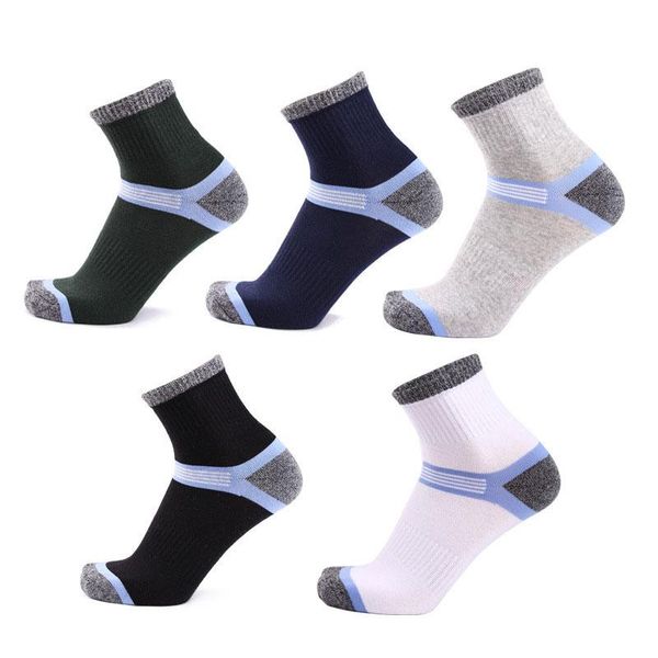 

sports socks cotton men fitness cycling running boat sock outdoor tennis autumn winter, Black