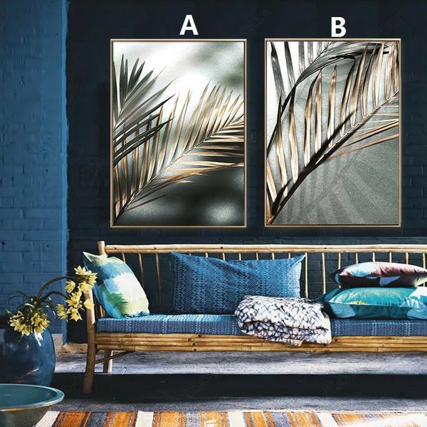 

unframed golden leaf print canvas painting