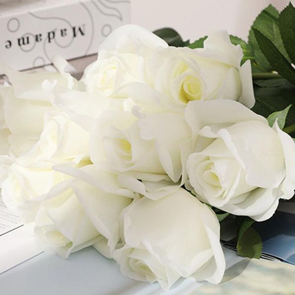

decorative flowers & wreaths rose simulation flower home decoration wedding bride holding bouquet holiday fake decorations