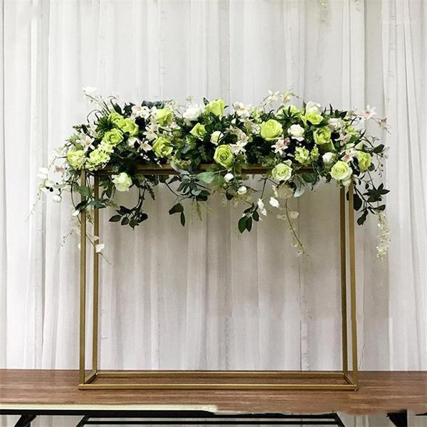 

party decoration gold flower stand floor vases metal road lead wedding table centerpiece rack event1