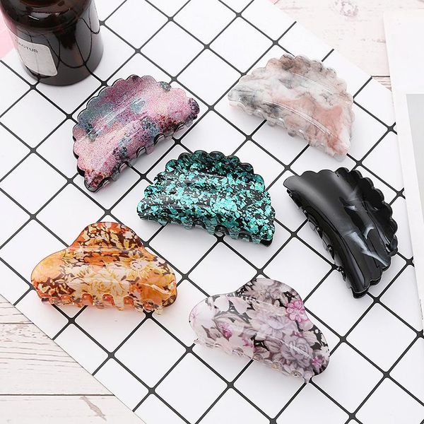 

hair accessories acrylic 2021 claw clip fashion for women travel, Slivery;white