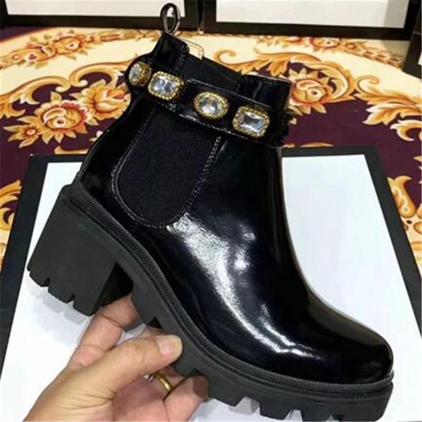 

crystal women boots ankle zapatos mujer elegant ladies shoes leisure casual fashion female shoe, Black