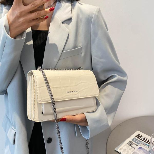 

cross body niche design casual women's bag 2021 trendy stone pattern one-shoulder chain fashion messenger