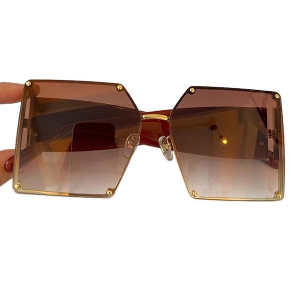 

sunglasses fashion women men oversize square sun glasses gradient colorful female lady black uv400, White;black