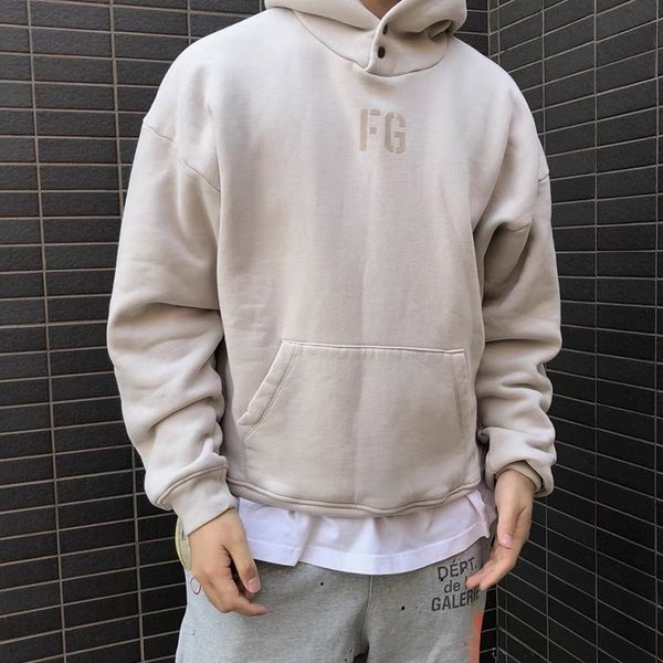 

hoodies feel of god season 7 main line flocking letter hooded sweater for men and women, the same loose leisure trend women, Black