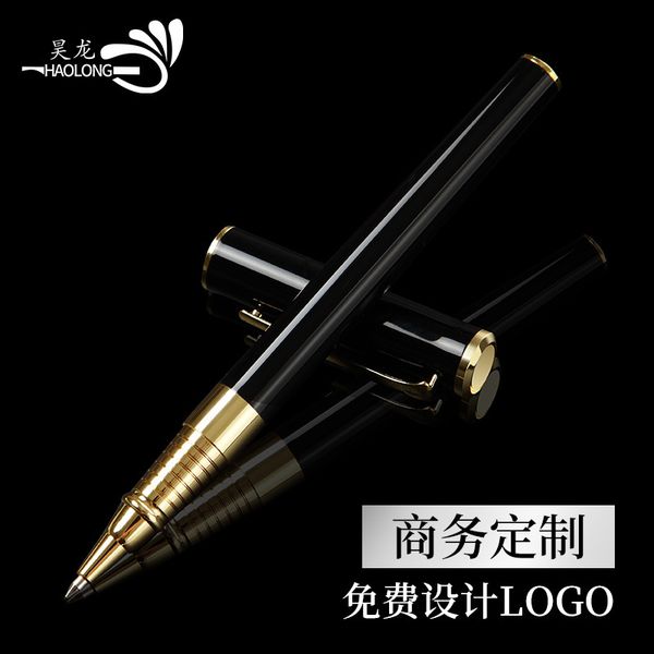 

black busins metal signature pen advertising gift neutral jewel