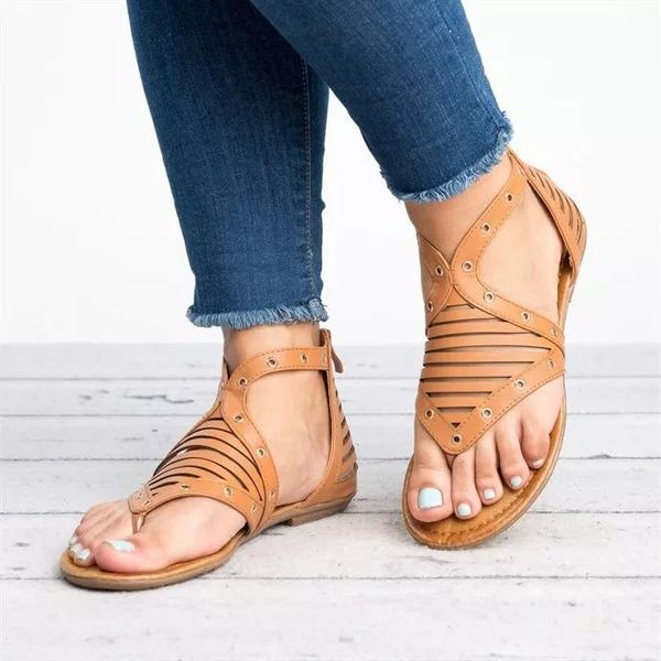

basic women sandals 2021 summer plus size 42 leather flat female flip flop casual beach shoes ladies, Black