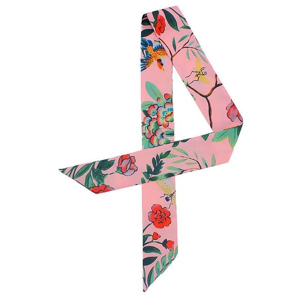 

scarves brand silk scarf twill print satin turban headband skinny long handbag lady shirt tie neck mr02, Blue;gray