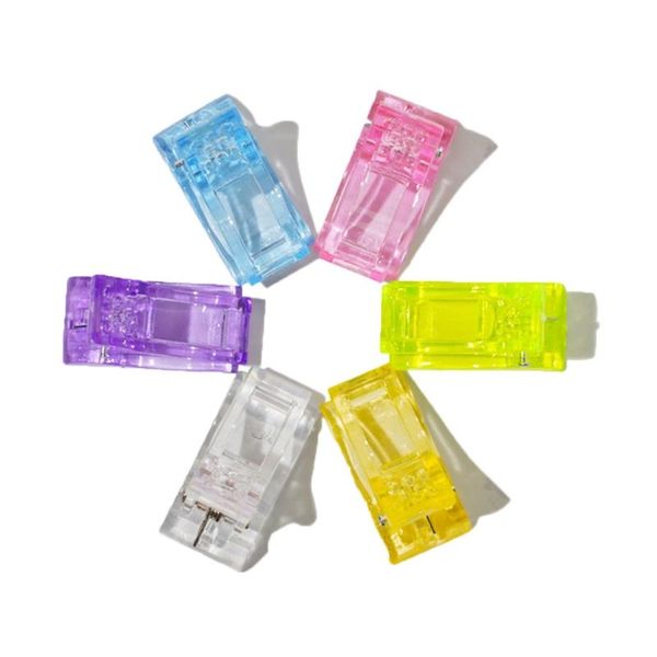 

nail gel tips clip for quick building forms clips finger extension uv led builder clamps, Red;pink