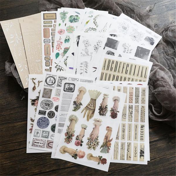

gift wrap ins vintage plant journal transfer material paper stickers srapbooking diy craft diary ablum decorative fabric sticker