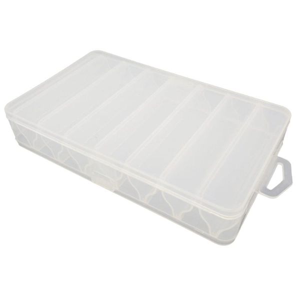 

fish lures hard plastic cases double sided spinner useful multi-function fishing storage tackle box accessories