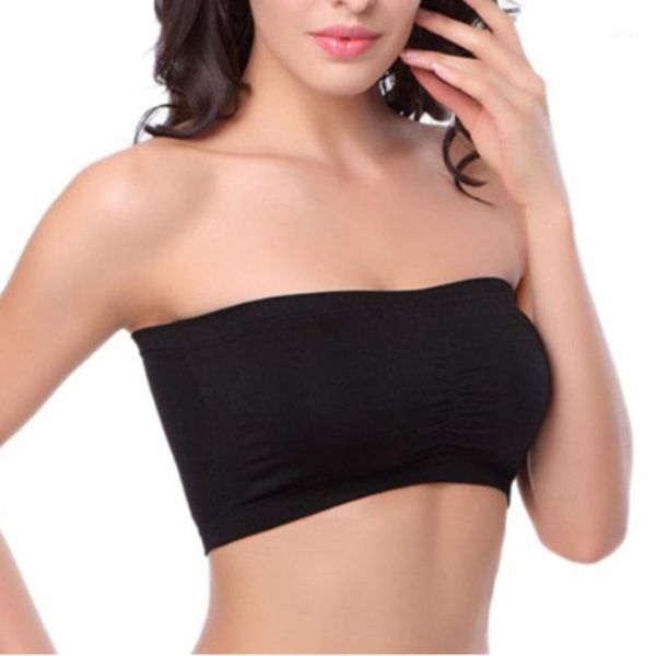 

bustiers & corsets women's seamless tube comfortable no steel ring strap chest pad bra 6 colors available, Black;white