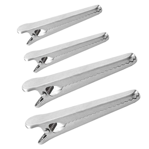 

bag clips 4pcs fresh sealing clamps snack clip stainless steel