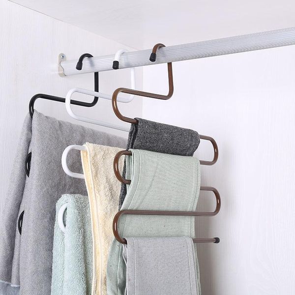 

hangers & racks 3d space saving hanger magic clothes multi-layer non-slip s-type pants clip multi-function wardrobe storage