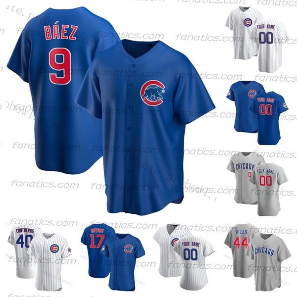 

chicago javier baez anthony rizzo kris bryant addison russell anthony rizzo joc pederson contreras craig kimbrel home navy away white third, Blue;black