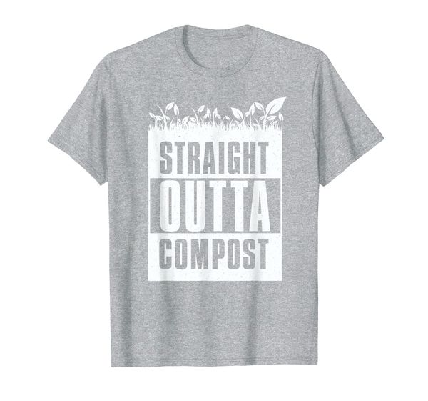 

Gardening Gift: Straight Outta Compost Design T-Shirt, Mainly pictures