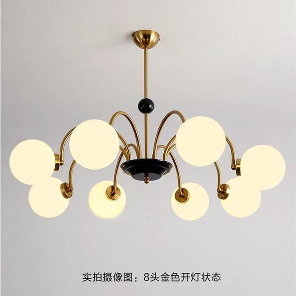 

modern living room chandelier lighting nordic glass ball light fixture gold/chrome lamp luster luminaire lampara pendant lamps