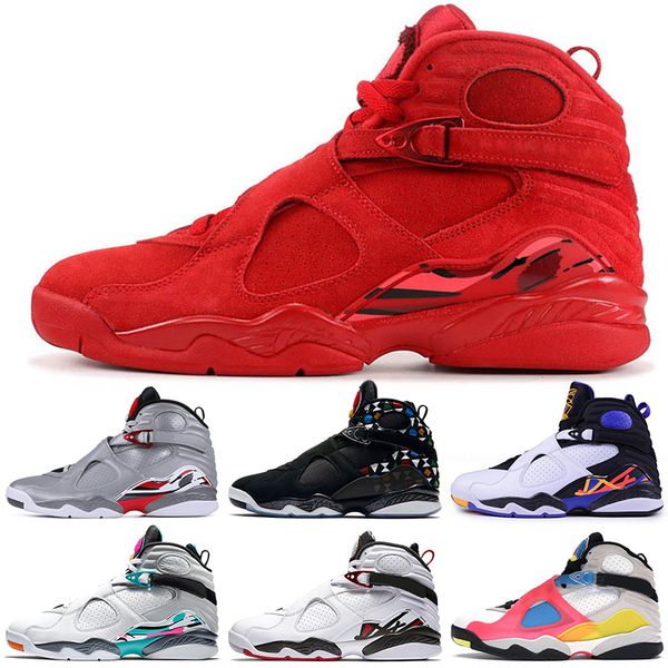 

jumpman 8 vii 8s men basketball shoes multi-color reflective quai 54 raid three peat aqua black berd south beach mens sports sneakers valent