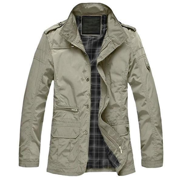 

m-5xl men big size casual long jacket spring autumn male business windbreak thin outwear parka loose varsity bomber coat 210818, Black;brown