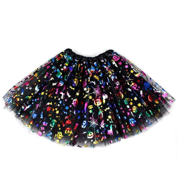 

skirts halloween baby girls led light pettiskirt tutu skirt pumpkin print toddler kids clothes little girl birthday christmas pleated, Black