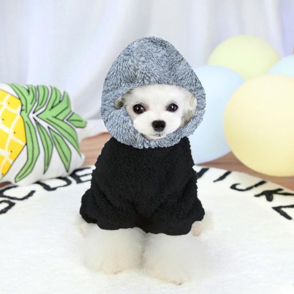 

dog apparel winter pet plush down jacket padded four-legged cotton warm parka coat jumpsuit with large pockets