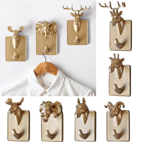 

cartoon animal pattern key rack wall coat hook multifunctional clothes hanger holder home decoration hooks & rails
