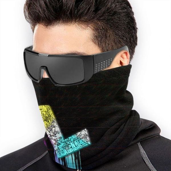 

outdoor warmer neck gaiter cover thermal tube cycling skiing snowboard hiking bandana magic scarf winter color handsome q003 caps & masks, Black