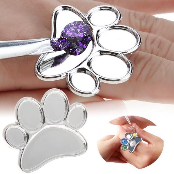 

nail art kits mini equipment metal finger ring palette mixing acrylic gel polish painting drawing color paint dish manicure tools