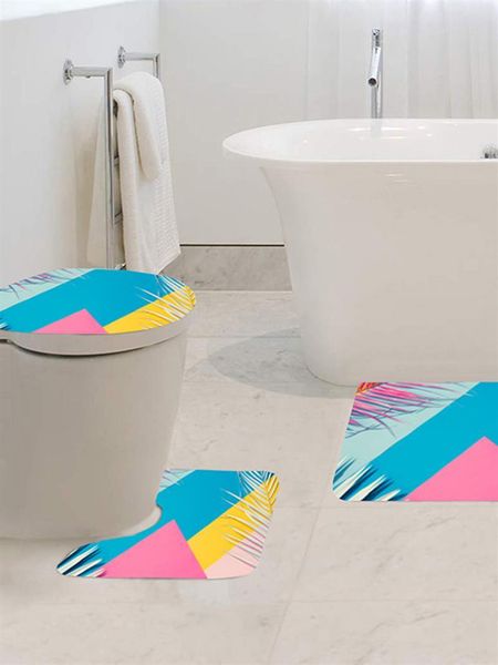 

bath mats anti-slip velvet mat set 3-piece bathroom kitchen decorative door