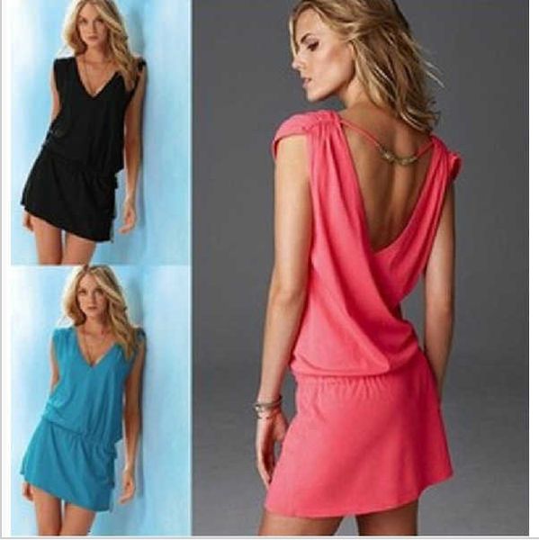 

summer women's elastic mercerized cotton beach drs bikini skirt cover, Black;gray