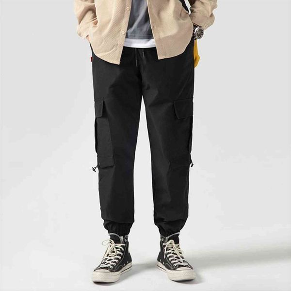 

sports casual assault summer loose women pants waist nine point overalls, Black