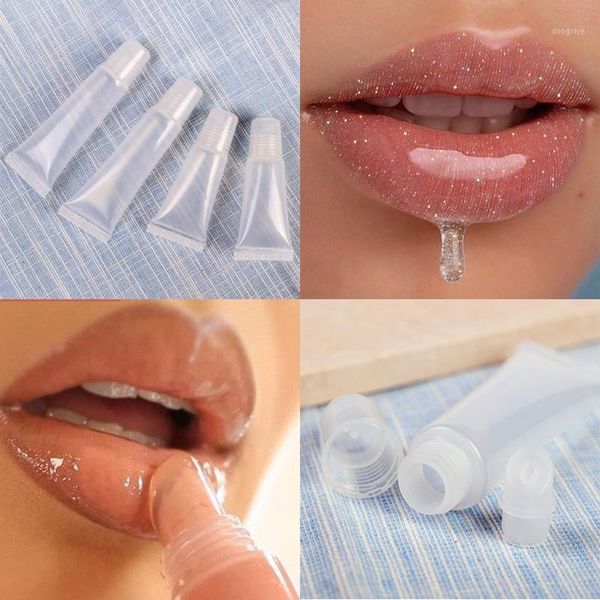 

10pcs/lot 5ml empty lipstick tube lip soft makeup squeeze clear gloss container1