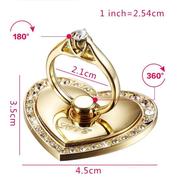 Handy Finger Ring Halter Griff 360 Grad drehbare Liebe Niedliche Smartphone Mountlove CuteHolder Sockel Metallstand