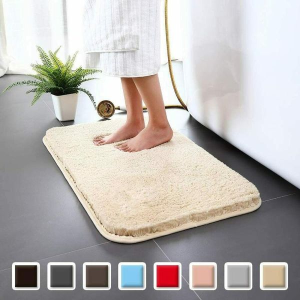 

super absorbent bathroom carpet non-slip floor mat microfiber soft bath mats