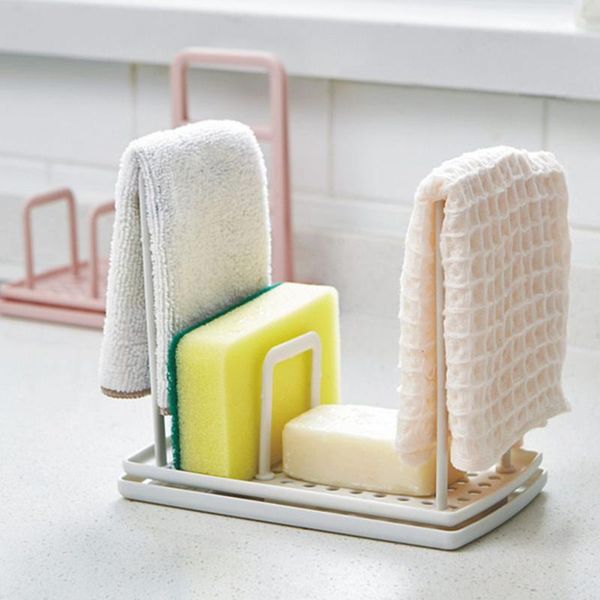 

hooks & rails multi-function adjustable cleaning cloth rack towel upright portable storage home kitchen accessories
