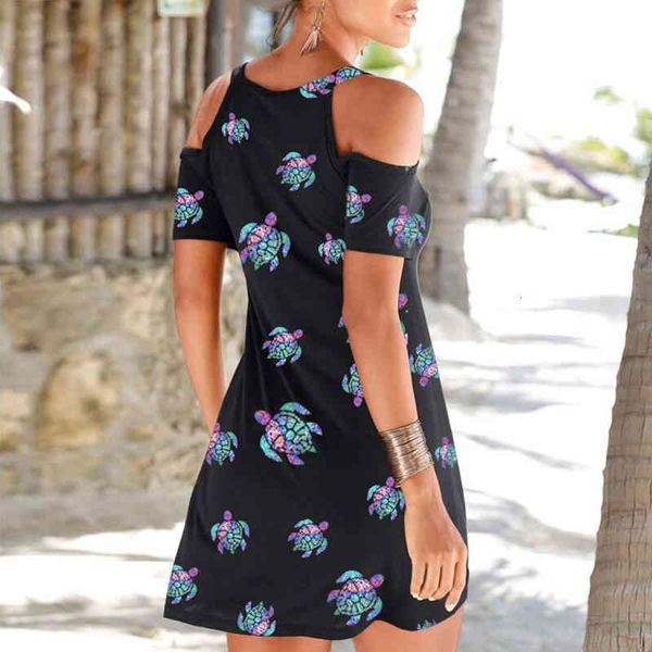 

dresses spring elegant off shoulder party beach women fashion print o-neck mini es lady casual cute loose vestidos 7oca ungz, Black;gray