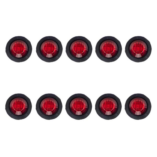 

parts 10pcs/ 3-led light truck trailer round side marker lamp
