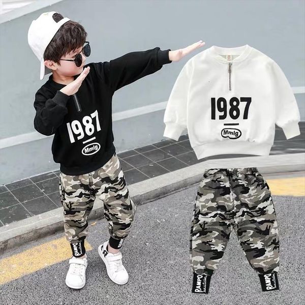 

boys clothes sets autumn childrens clothing set sweatshirt pants 2pcs long sleeve kids sport suits 8 9 10 11 12, White